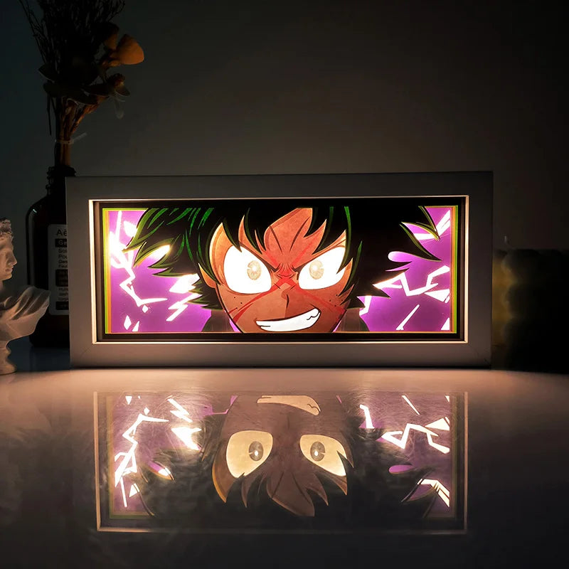 Dragon Ball Anime Series Paper-Cut Light Room Bedroom Night Light Remote Control Colorful Light Box Atmosphere Light